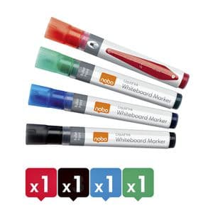 Picture 2 of Whiteboardmarker Nobo Liquid ink rond assorti 3mm 4st