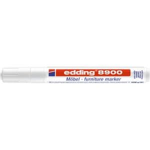 Picture 3 of Viltstift edding 8900 meubel rond 1.5-2mm spierwit blister à 1 stuk