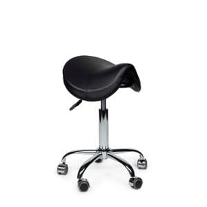 Picture 3 of Zadelkruk Office Premium laag zonder voetring harde wielen zw