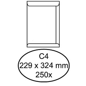 Picture 1 of Envelop Quantore akte C4 229x324mm wit 250 stuks