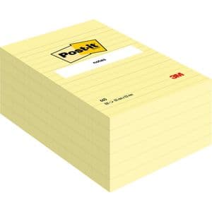 Picture 1 of Memoblok Post-it 660 lijn 102x152mm canary yellow