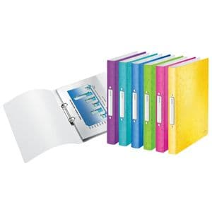 Picture 2 of Ringband Leitz WOW A4 2-rings O-mechaniek 25mm PP roze