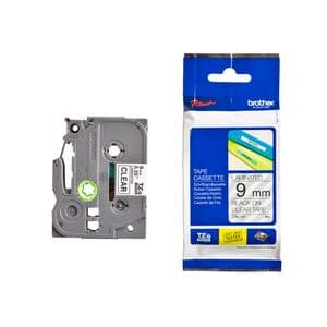 Picture 3 of Labeltape Brother P-touch TZe-121 standaard 9mm zwart op transparant