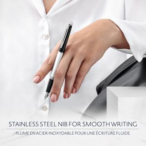 Picture 7 of Vulpen Waterman Hémisphère Colour Blocking black en white CT fijn