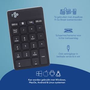Picture 4 of Toetsenbord R-Go Ergonomisch Numpad Break Wireless