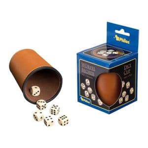 Picture 1 of Dobbelbeker Tuckers Fun Factory kunstleer incl 6 dobbelstenen