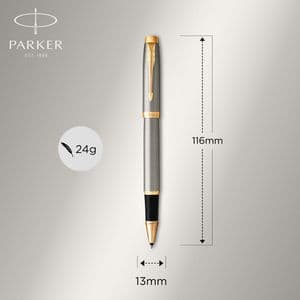 Picture 2 of Balpen en Rollerpen Parker IM brushed metal GT medium 2 stuks