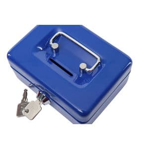 Picture 2 of Geldkist MAUL met muntgleuf en slot 125x95x60mm blauw