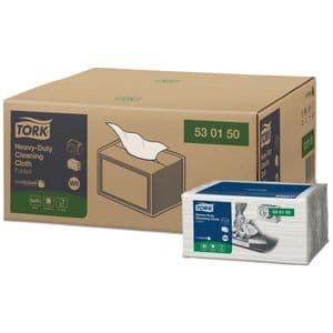 Picture 3 of Reinigingsdoek Tork W8 Premium Heavy-Duty 1-laags 45 vel wit 530150