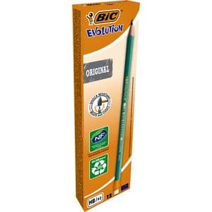 Picture 2 of Potlood Bic Evolution ecolutions 655 zeshoekig HB met gumtop