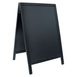 Picture 1 of Stoepbord Securit 550x850x30mm zwart hout