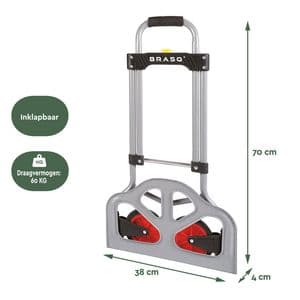 Picture 5 of Steekwagen BRASQ Inklapbaar HT60 incl. bagagespin 60Kg