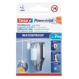 Picture 1 of Kleefstrips Powerstrips® waterproof LARGE dubbelzijdig 2kg 6 stuks