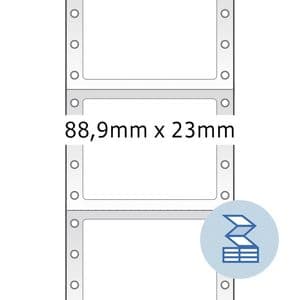 Picture 2 of Etiket HERMA 8210 88.9x23Mm 1-baans wit 6000 stuks