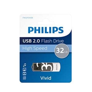 Picture 2 of USB stick 2.0 Philips Vivid USB-A 32GB grijs