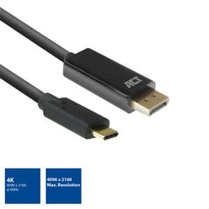 Picture 3 of Kabel ACT USB-C naar Displayport 60Hz 2 meter