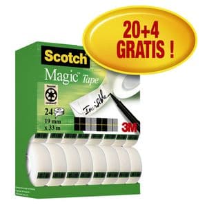 Picture 1 of Plakband Scotch Magic 810 19mmx33m onzichtbaar mat 20+4 gratis