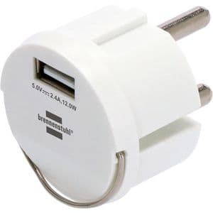 Picture 1 of Stopcontactadapter Brennenstuhl USB A 2.4A wit