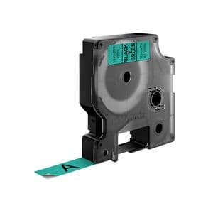 Picture 3 of Labeltape Dymo LabelManager D1 polyester 12mm zwart op groen