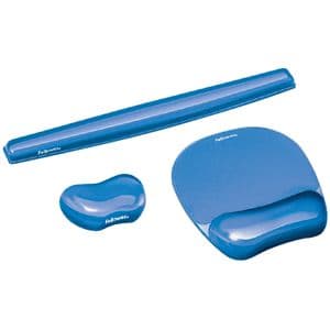 Picture 1 of Polssteun voor muis Fellowes Crystals gel transparant blauw