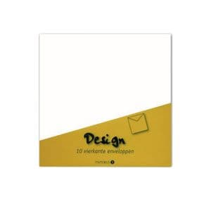 Picture 1 of Envelop Papyrus Envelpack Design vierkant 140x140mm wit 894416 10 stuks