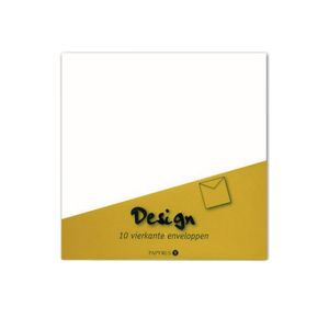 Picture 1 of Envelop Papyrus Envelpack Design vierkant 140x140mm wit 894416 10 stuks