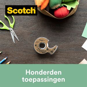 Picture 5 of Plakband Scotch Magic 919 19mmx20m transparant + gerecyclede afroller