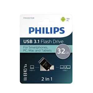 Picture 2 of USB stick 3.1 Philips 2in1 USB-C USB-A 32GB zwart