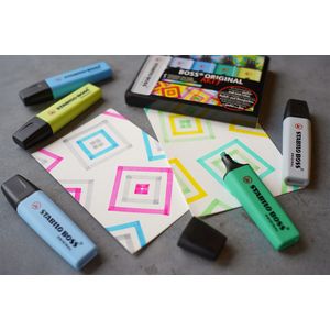 Picture 6 of Markeerstift STABILO BOSS Original 70/10 assorti 4 kleuren doos à 10 stuks