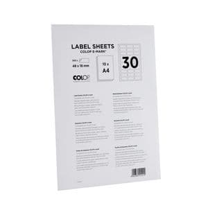 Picture 2 of Label Colop E-mark 48x18mm 300 stuks wit
