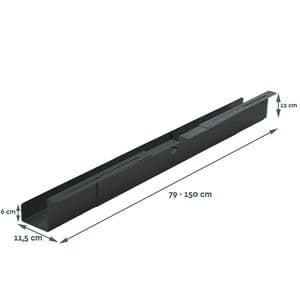 Picture 3 of Kabelgoot BRASQ verstelbaar 75-150cm CT100 zwart
