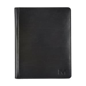 Picture 1 of Schrijfmap Maverick All Black A5 inclusief schrijfblok leer zwart