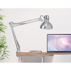 Picture 2 of Bureaulamp MAUL Study met tafelklem chroom excl. LED lamp