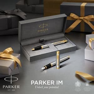 Picture 4 of Balpen en Rollerpen Parker IM brushed metal GT medium 2 stuks