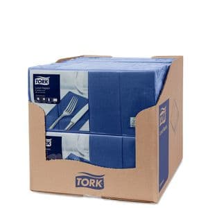 Picture 4 of Lunchservet Tork Advanced 1/8 vouw 2-laags 328x325mm 200 vel donkerblauw 477421