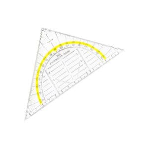 Picture 2 of Geodriehoek Aristo 1552 160mm transparant met gele rand