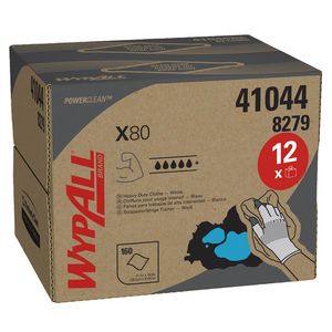 Picture 1 of Poetsdoek WypAll X80 PowerClean 426x281mm 160vel dispenserdoos wit 8279