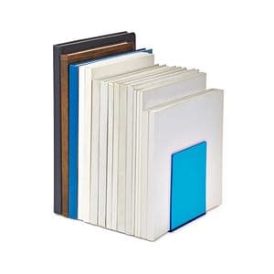 Picture 5 of Boekensteun MAUL 10x10x13cm acryl set 2 neon blauw transparant