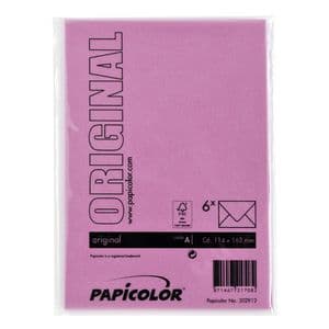 Picture 3 of Envelop Papicolor C6 114x162mm felroze pak à 6 stuks