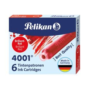 Picture 1 of Inktpatroon Pelikan 4001 rood 6 stuks