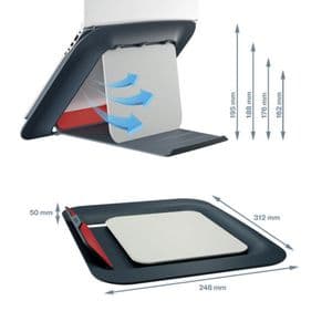 Picture 2 of Laptopstandaard Leitz Ergo Cosy verstelbaar recyled grijs