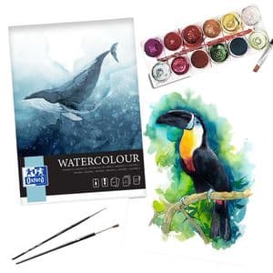 Picture 2 of Tekenblok Oxford Watercolour A4 10 vel 300 gram spiraal