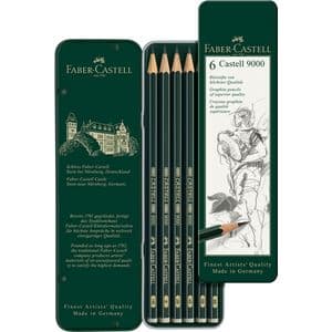 Picture 2 of Potlood Faber-Castell 9000 6 hardheden in blik