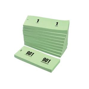 Picture 1 of Nummerblok 42x105mm nummering 1-1000 groen 10 stuks