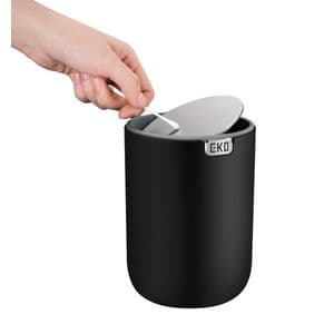 Picture 3 of Afvalbak EKO Fandy 2 tafelmodel met swingdeksel 1,5 liter zwart