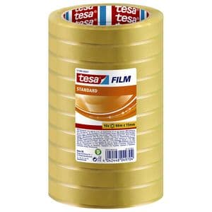 Picture 1 of Plakband tesafilm® standaard 66mx15mm transparant 10 rollen