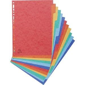 Picture 1 of Tabbladen Exacompta 225x297mm 11-gaats 12-delig glanskarton