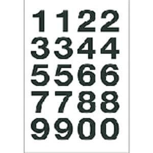 Picture 1 of Etiket HERMA 4136 20x18mm getallen 0-9 zwart op transparant