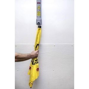 Picture 4 of Waarschuwingskegel Rubbermaid driezijdig meertalig pop-up 76cm geel