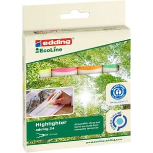 Picture 1 of Markeerstift edding 24 EcoLine assorti set à 4 stuks
